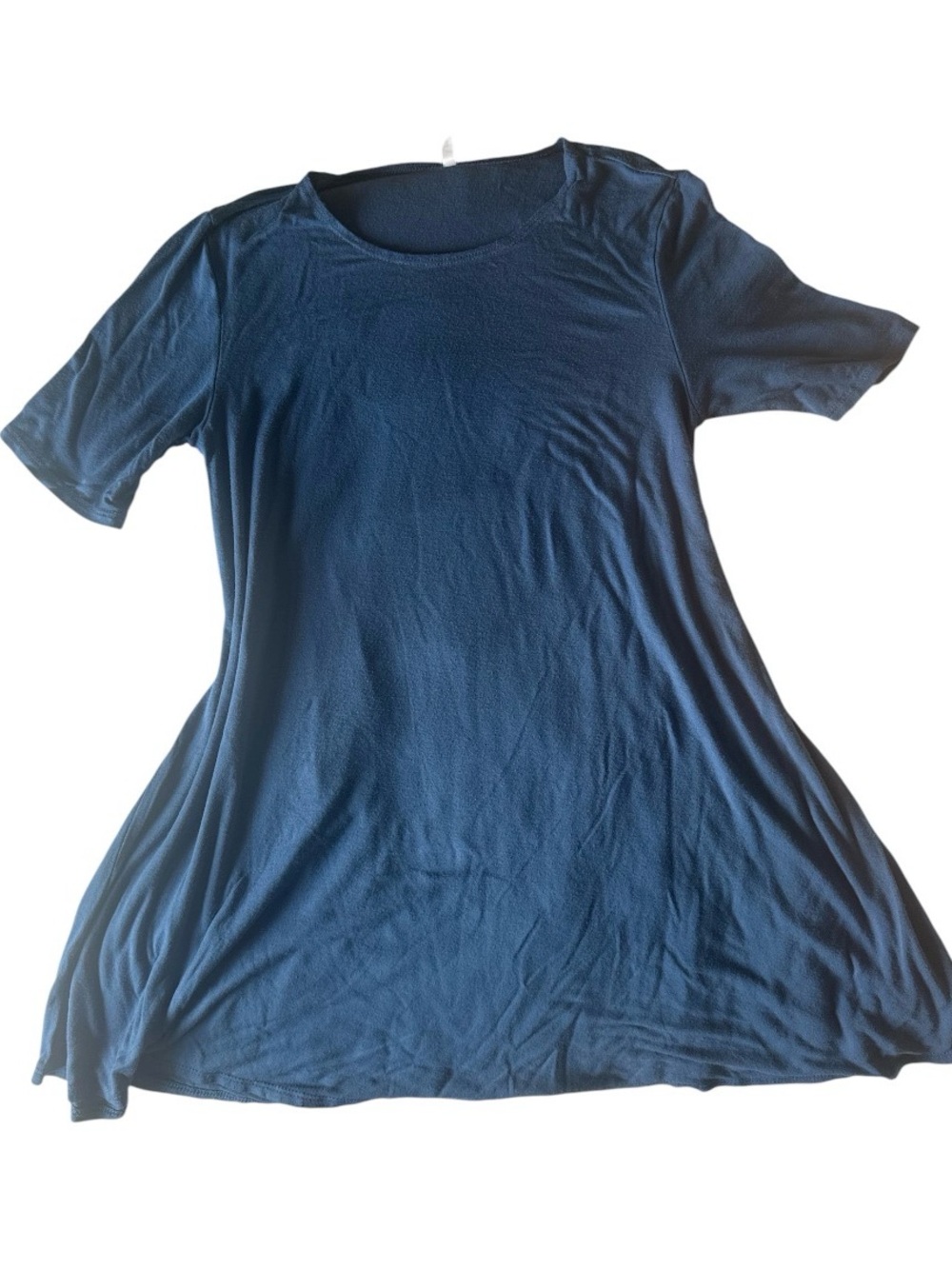 Azules Navy Short-Sleeve A-Line Tunic